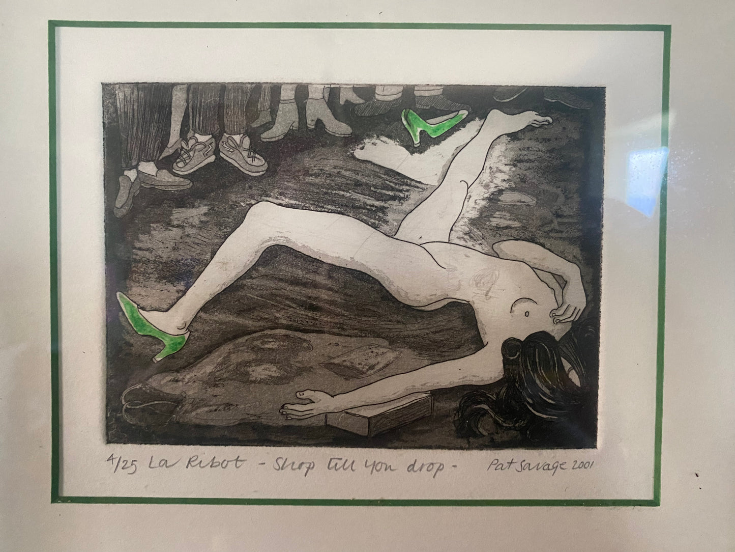 “Shop ‘Til You Drop" - Signed Limited Edition Print by Pat Savage (2001)