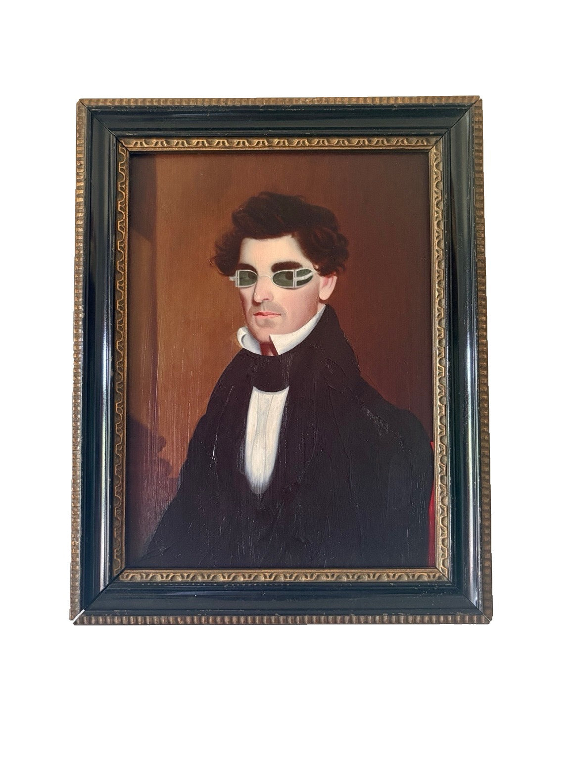 Framed Altered Vintage Portrait Gentleman With Sunglasses