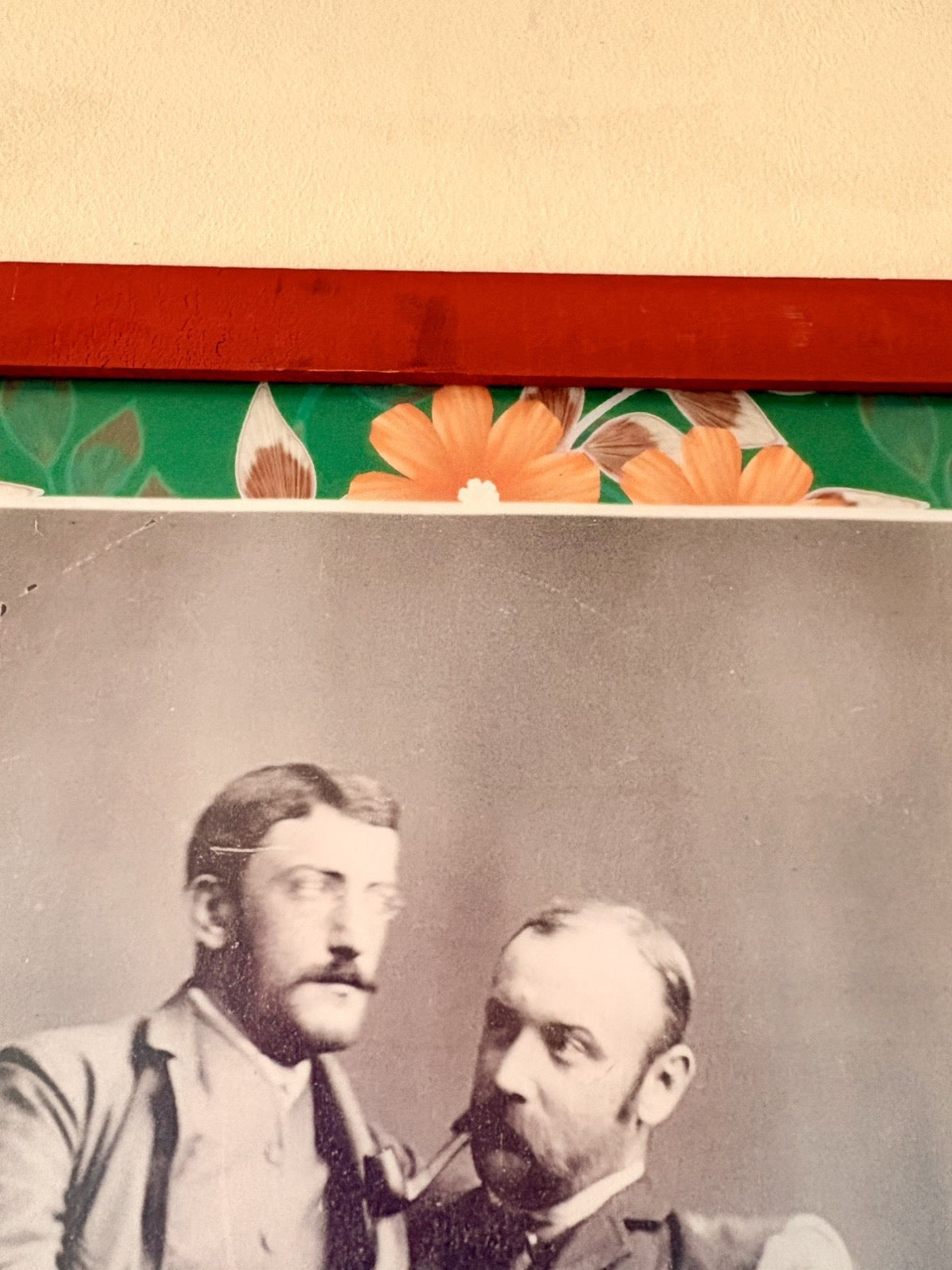 Victorian Tintype — Two Men in Red Frame