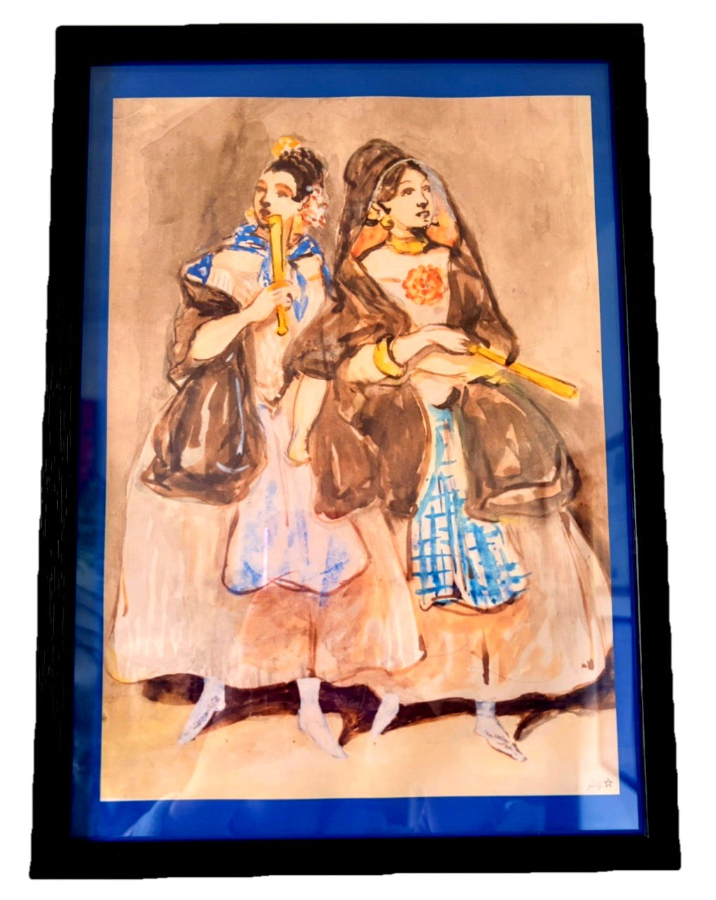 Constantin Guys — Two Spanish Women Framed Print