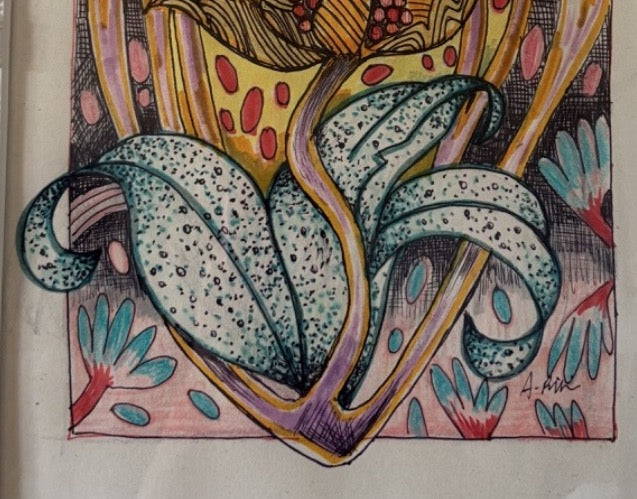 Original Vintage Botanical Drawing