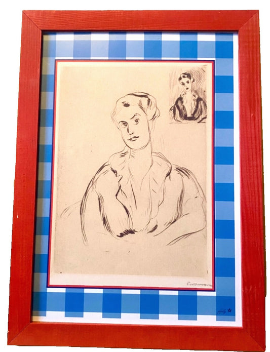 1920s Woman Sketch — Art Deco Framed Print