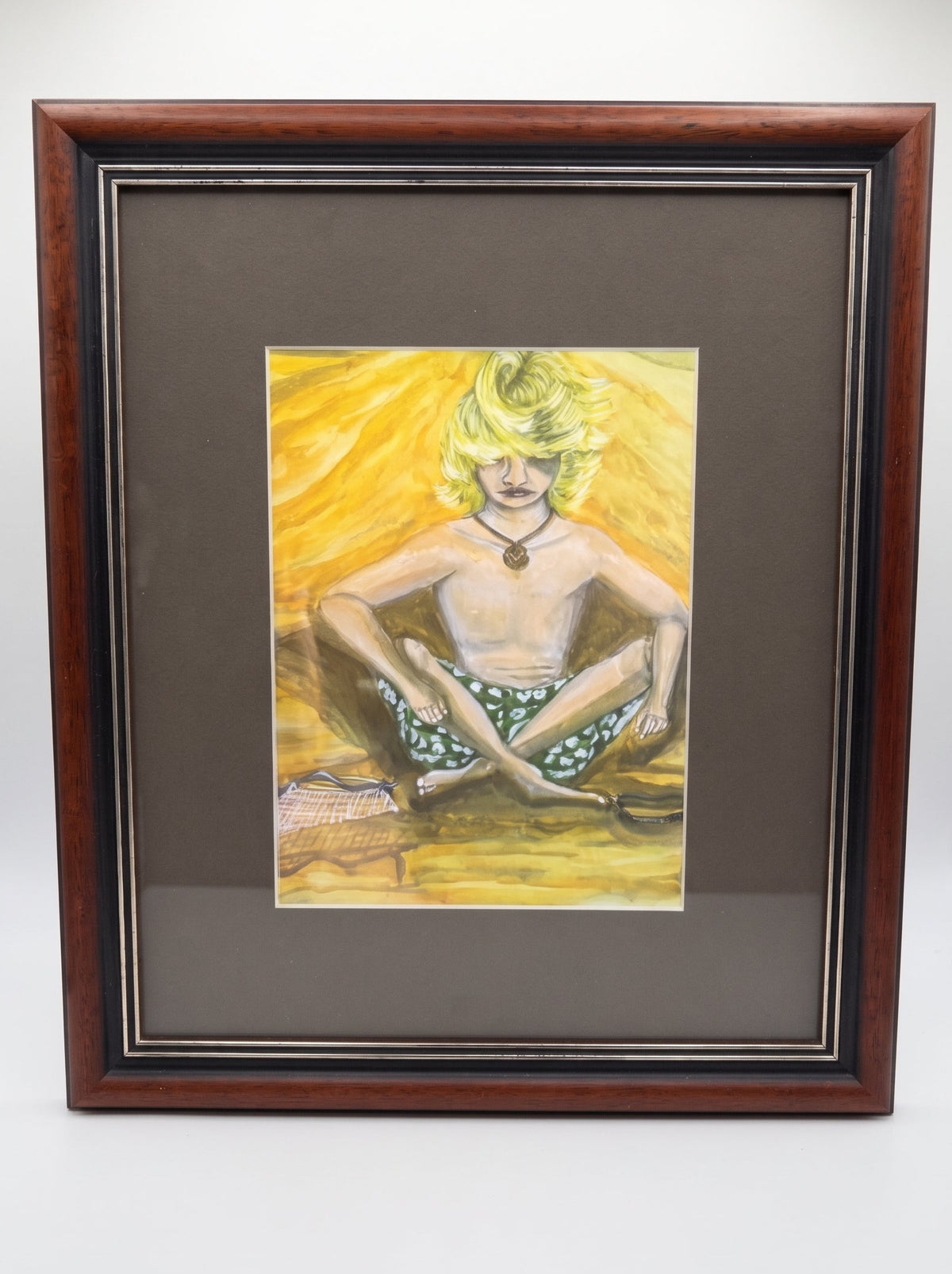 Vibrant Framed Bohemian Child Illustration