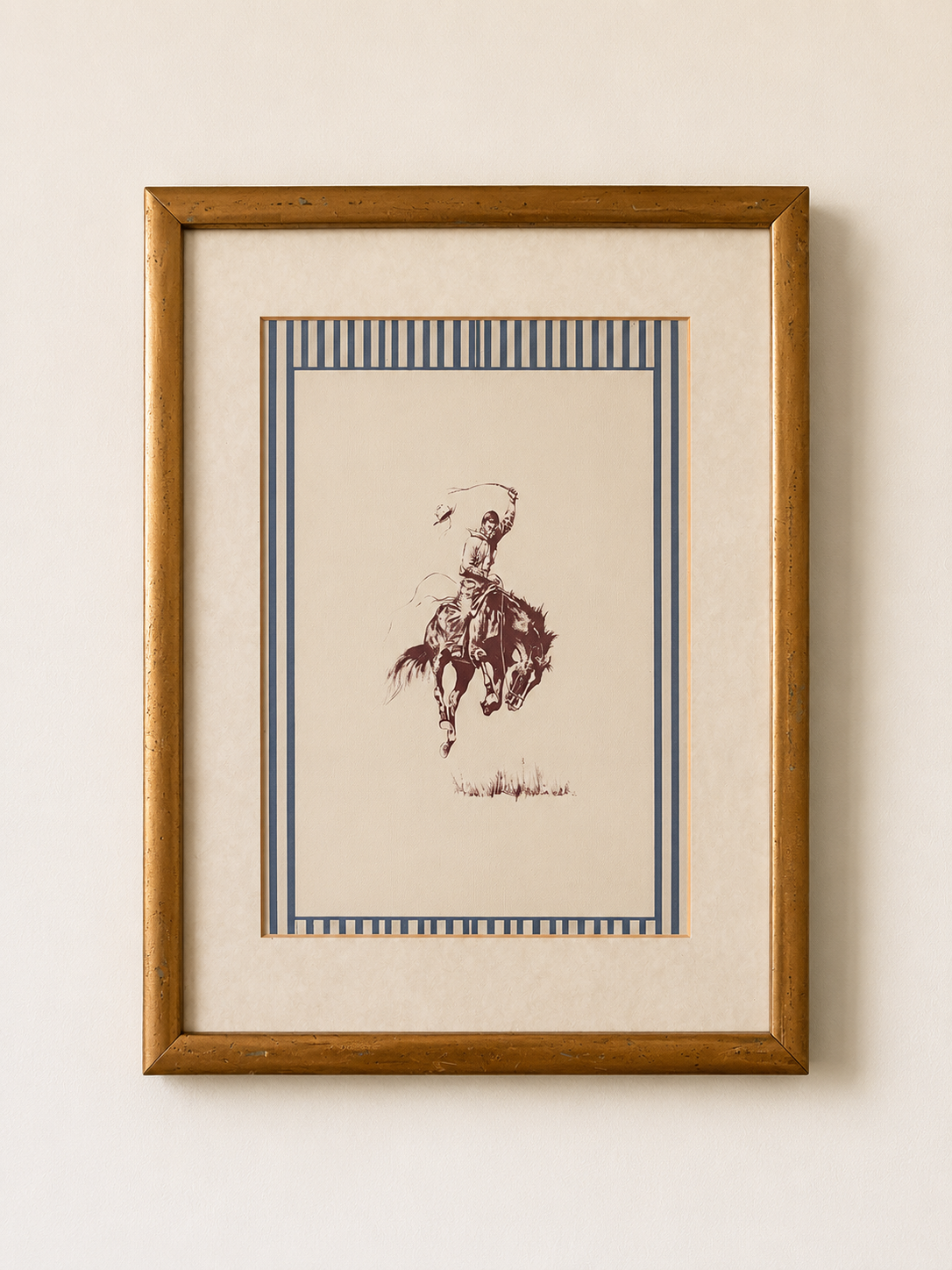 Vintage Framed Western Print