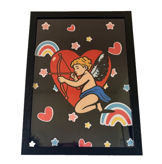 Stupid Cupid — Original Pop Art Framed Artwork