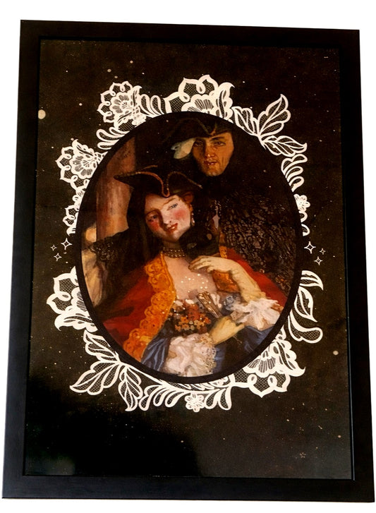 Carnival Couple — Masquerade Masks Framed Print