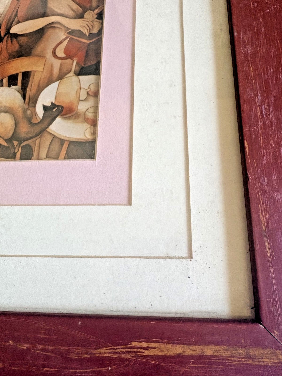 Signed Vintage Art Deco Couple — Framed Print
