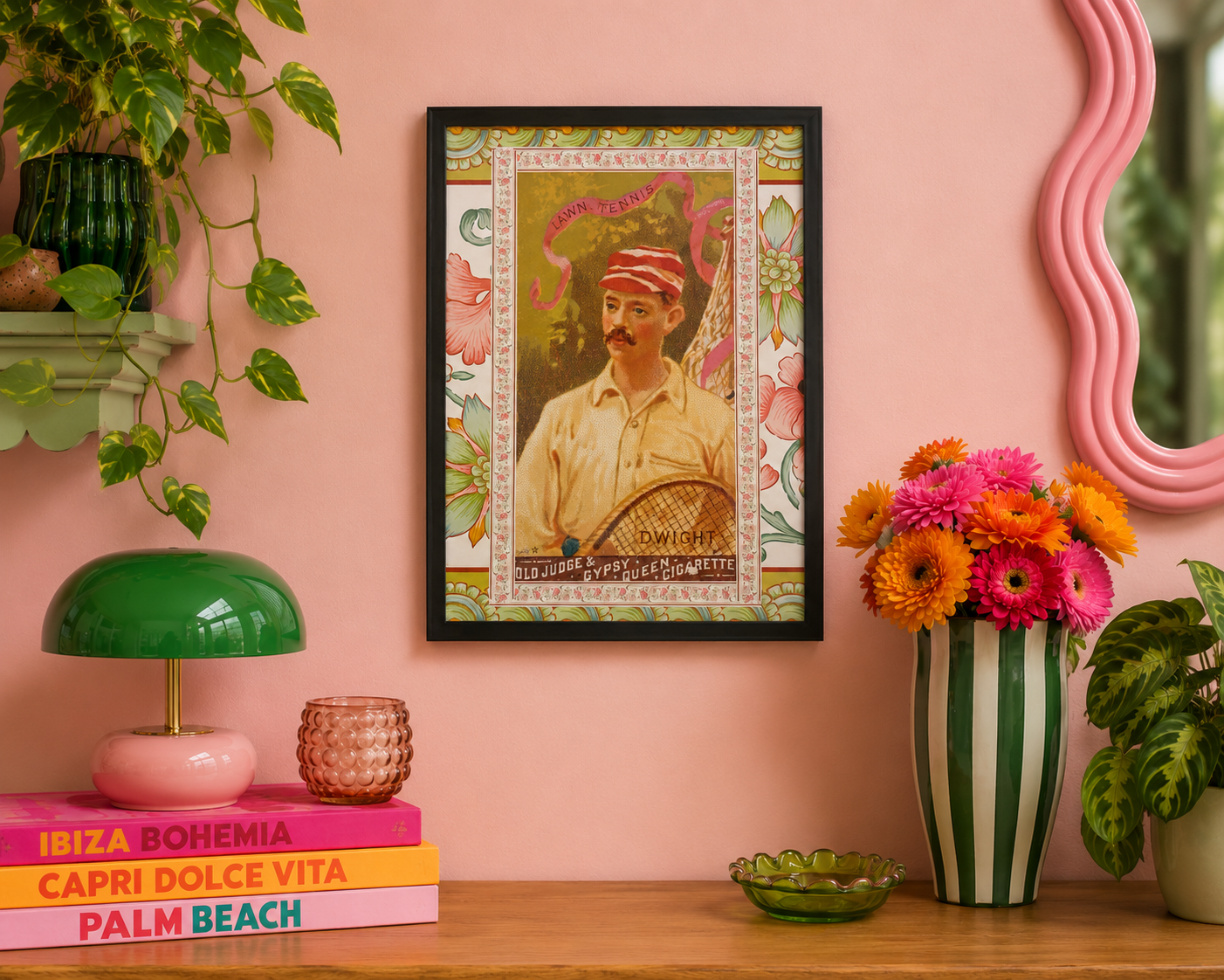 Vintage Lawn Tennis — Dwight Cigarette Ad Framed Print