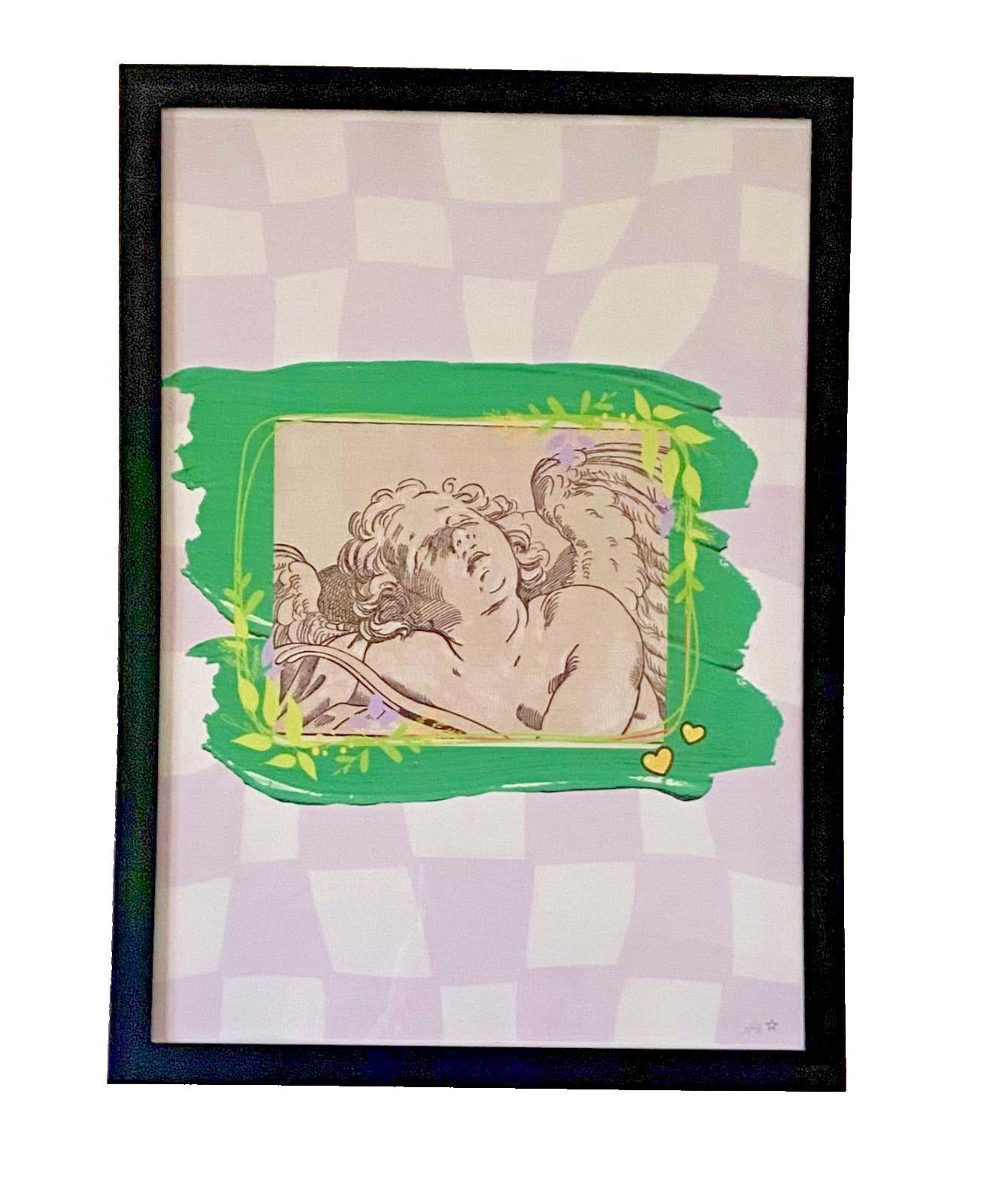 Sleeping Cupid Art Print | Bartolomeo Coriolano | Digitally Restored | Bold Colour | Framed A4