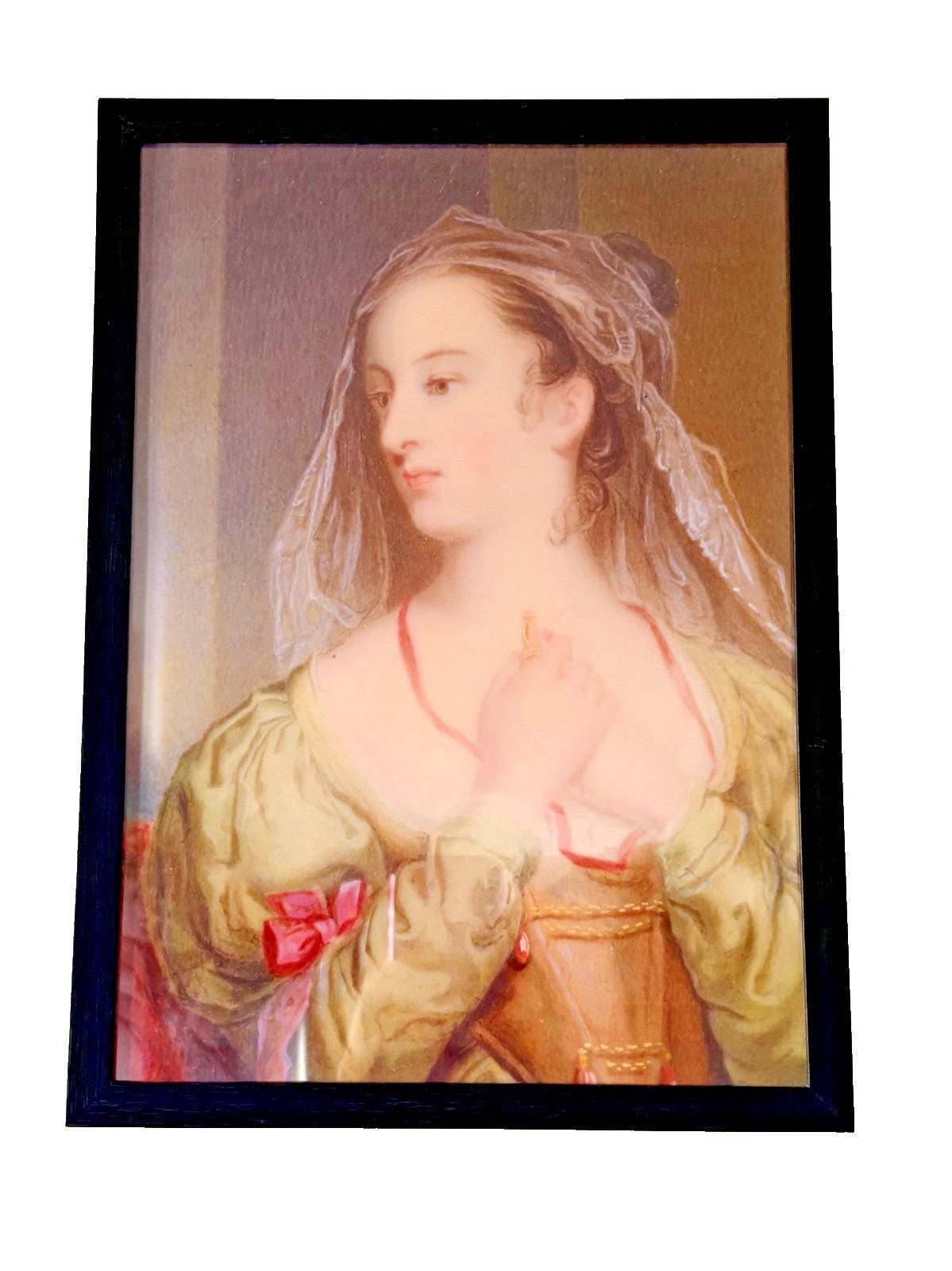 Coquette Framed Vintage Portrait Print | Romantic Feminine Wall Decor | Victorian Cottagecore Art