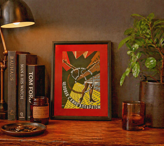 Man With a Movie Camera 1929 Soviet Film Poster Print | Dziga Vertov | Framed A4